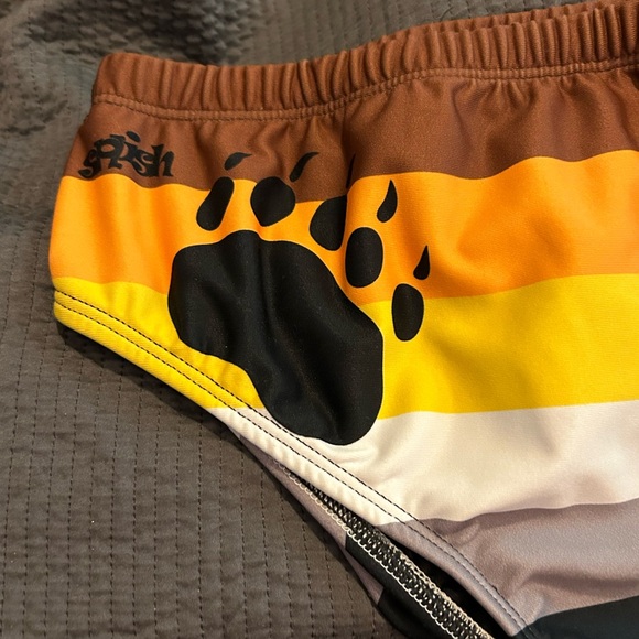 Splish Bear Pride Flag 100% Bear Swim Briefs Size L - 38 W - Picture 3 of 6